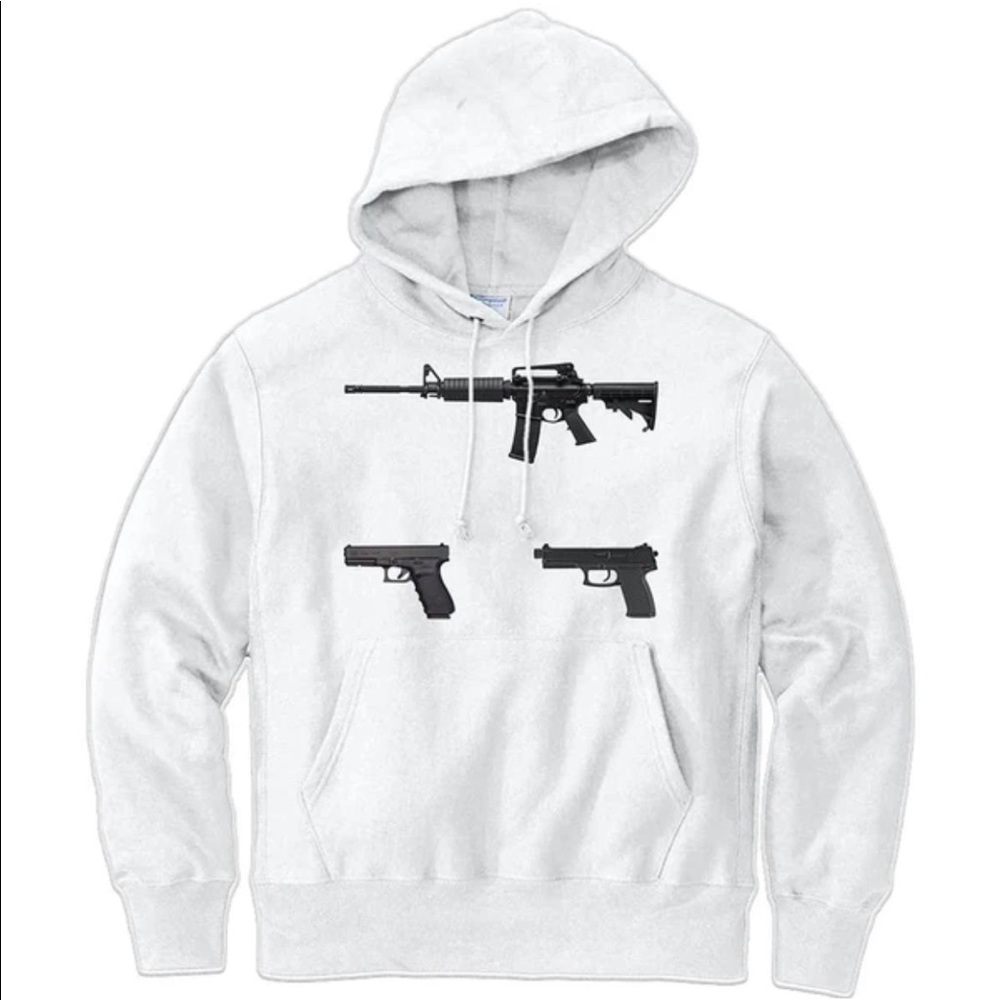 WEAPONS OF CHOICE SWEATSHIRT HOODIE GUN ARMY NAVY